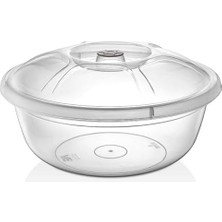 Skygo Şeffaf Plastik Hamur Leğeni, Kapaklı, (15 Litre)