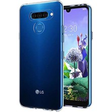 Skygo Lg K50 Için Kılıf Transparent Soft Beyaz [K50 ile Uyumlu Kılıf - Şeffaf]