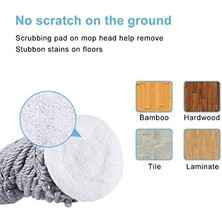 Skygo Eyliden 2 Yeniden Kullanılabilir Başlıklı Paspas, Kolay Sıkma Bükümlü Paspas, 57" Uzun Saplı, Zemin Temizliği Için Islak Paspaslar, Ticari Ev Temiz Parke,, ve Daha Fazlası (Gri)