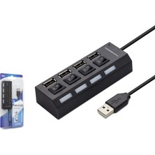Hadron Hdx7008 4 Port 2.0 USB Hub Yüksek Performanslı Bağlantı Tipi ve Okuma Hızı Siyah Renk