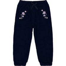 Civil Girls Büyük Çiçek Nakışlı 2-5 Yaş Pantolon - Lacivert 2-3 Yaş