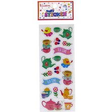 Ticon Sticker Puffy Kabartma Etiket 348929 Tea Time