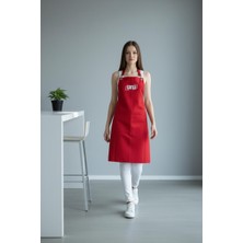 QARQA Premium Mutfak Önlüğü – Profesyonel Şef Stili, Siyah & Kırmızı, Dayanıklı Kumaş, Ayarlanabilir Askı