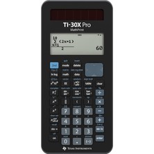 Skygo Texas Instruments TI-30X Pro Mathprint Okul Hesap Makinesi (4 Satırlı Yüksek Çözünürlüklü Ekran, Güneş Enerjisi ve Pille Çalışır), Siyah