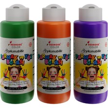 Skygo Yeşil-Mor-Turuncu Parmak Boyası 3'lü Set 3X120ML