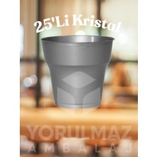 Yorulmaz Ambalaj ✨gümüş Kristal Plastik Bardak 25’li – Lüks Sert Mika Görünümlü, Dayanıklı, Parti & Davet Için Şık Tek Kullanımlık Bardak ✨