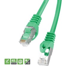 Ercontec ERFNW-MS88A-0,30GLSZH ,METAL/RJ45-8P8C YEŞIL/30CM Sftp/utp Cat7 Blendajlı Ethernet Kablo