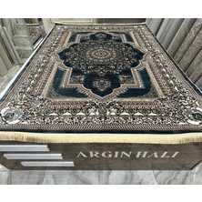 İpek Ipek Mavi Halı Etnik Desen Halı Salon Halısı Ipek Halı Argın Halı