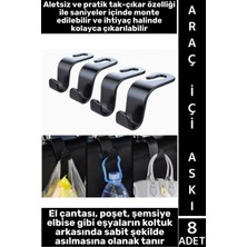 Wintoup #otoorganizer Takım Elbise Şemsiye Poşet Eşya Sabitleme Taşıma Araç Içi Koltuk Arkası Askı 8 Adet