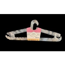 Esonez Tım ASK4645 Büyük Boy Şeffaf Plastik Elbise Askısı 5'li