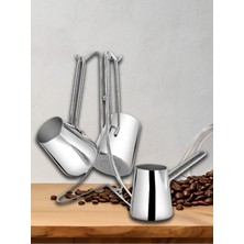 Feyza Design Paslanmaz Çelik Cezve Takımı, Şık ve Dayanıklı, Kullanışlı Set