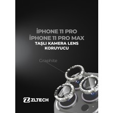 ZLTECH iPhone 11Pro/11Promax Uyumlu Taşlı Kamera Lens Koruyucu