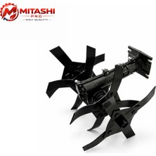Mitashi Pro Tırpan Uyumlu Toprak Çapalama Aparatı - Çift Bıçaklı Çapa 26 mm 9 Diş