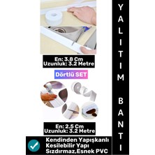 Wintoup #bantseti Mutfak Lavabo Pencere Sızdırmaz Kenar Yalıtım Bandı Iki Farklı Genişlik 3.2 mt Dörtlü Set