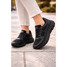 Emax Kalın Tabanlı Kadın Spor Ayakkabı – Günlük Rahat Kullanım, Bağcıklı Sneaker