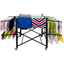 Özgürce Pratik Ayaklı Çamaşır Kurutmalık Askı, Siyah-Antrasit Renk