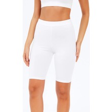 Q-En Kadın Yüksek Bel Diz Üstü Kısa Tayt – Içlik ve Günlük Kullanım