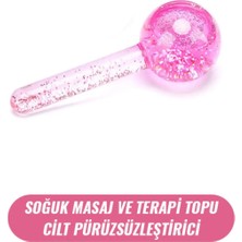 Macgon Buz Küre Soğuk Masaj ve Terapi Topu Ice Globes Leke Önleyici, Cilt Pürüzsüzleştirici Pembe