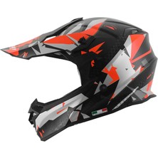 Kask Fullface Chaos Sway Neon Siyah-Kırmızı Xxl