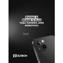 ZLTECH iPhone 15/15Plus Uyumlu Taşlı Kamera Lens Koruyucu
