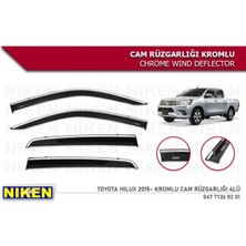 Btl Otomotiv Toyota Hilux 2015 Sonrası Kromlu Cam Rüzgarlığı Niken 4lü Set Uyumlu