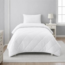 Beyaz Micro Silikon Yatak Yorganı Tek Kişilik