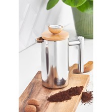 Feyza Design Şık Ahşap French Press 350ML, Kahve ve Çay Keyfi Için Ideal Seçim