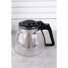 Feyza Design Cam Demlik 900 ml Süzgeçli Kahve ve Bitki Çay Için Çaydanlık