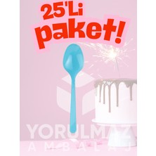 Yorulmaz Ambalaj Happy Party Açık Mavi Plastik Kaşık 25’li – Tek Kullanımlık, Dayanıklı ve Parti & Davetler Için Şık Kaşık 🥄✨