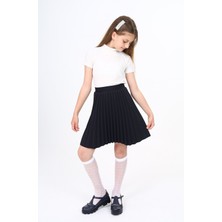 Toontoy Kız Çocuk Regular Fit Piliseli Okul Etek
