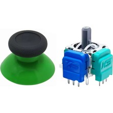 Pop Konsol Xbox One Manyetik Analog Motor 1+1 Set Yeşil Topuz Hall Sensör Joystick Yedek Parça