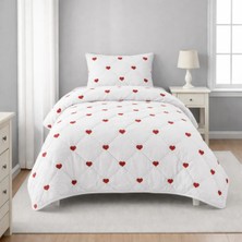 Desenli Micro Silikon Yatak Yorganı Tek Kişilik 155 x 215 cm