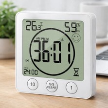 Sevgift Vantuzlu ve Mıknatıslı Çok Fonksiyonlu Zamanlayıcı, Timer | Isı, Nem ve Saat Göstergeli