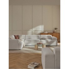 S Home Design Concept Molly 4 Modül Köşe Koltuk, Açık Gri, Keten 210X290