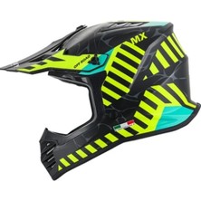 Kask Fullface Alert Sway Neon Sarı-Siyah Xl