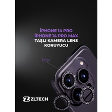 ZLTECH iPhone 14Pro/14Promax Uyumlu Taşlı Kamera Lens Koruyucu