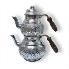 Feyza Design Büyük Boy Bakır Görünümlü Alüminyum Çaydanlık, Şık ve Dayanıklı Tasarım