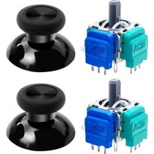 Pop Konsol Xbox One Motor Manyetik Analog 2+2 Set Siyah Topuz Hall Sensör Joystick Yedek Parça