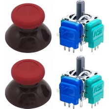Pop Konsol Xbox One Motor Manyetik Analog 2+2 Set Bordo Topuz Hall Sensör Joystick Yedek Parça