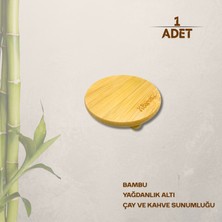Vizka Bambu Misket Ayaklı Yağdanlık Altlığı, Bardak Altlığı , Kahve Altlığı , Mini Nihale Sunumluk / 2ADET