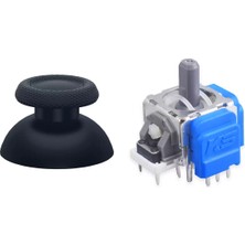 Pop Konsol PS5 Manyetik Motor Topuz 1+1 Set Siyah Hall Sensör Analog Playstation 5 Yedek Parça