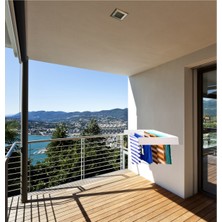 Özgürce 100CM Beyaz Çok Amaçlı Duvar Monte Çamaşır Askısı