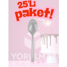 Yorulmaz Ambalaj ✨gümüş Plastik Kaşık 25’li – Partiler ve Özel Günler Için Şık Tek Kullanımlık✨