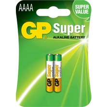 CHILLTECH Gp 2'li Super Alkalin 25A Incenin Incesi Pil LR61-AAAA (GP25A-U2)