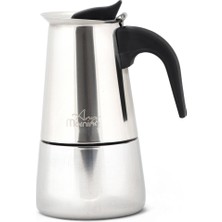 Feyza Design Paslanmaz Çelik Espresso Kahve Makinesi, Indüksiyon Uyumu, 300 ml