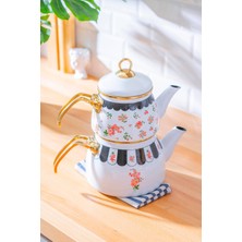 Feyza Design Şık Emaye Çaydanlık Takımı, Sağlam ve Dayanıklı Tasarım