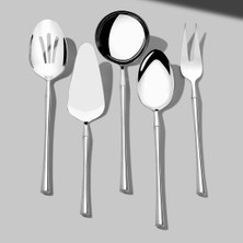 Nehir Marbella Sade 5 Parça Paslanmaz Çelik Servis Takımı