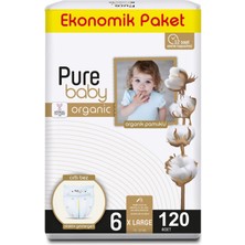 Baby Turco Organik Pamuklu Cırtlı Bez Ekonomik Paket 6 Numara Maxi 120 Adet