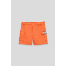 GB Baby Bg Store Erkek Bebek Turuncu Şort Normal Kalıp ile Günlük Kullanım için Rahat