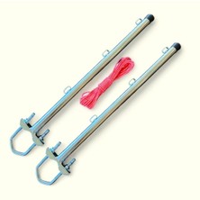 Özgürce Gri Metal Balkon Çamaşır Askılığı, Dayanıklı ve Pratik Kullanım